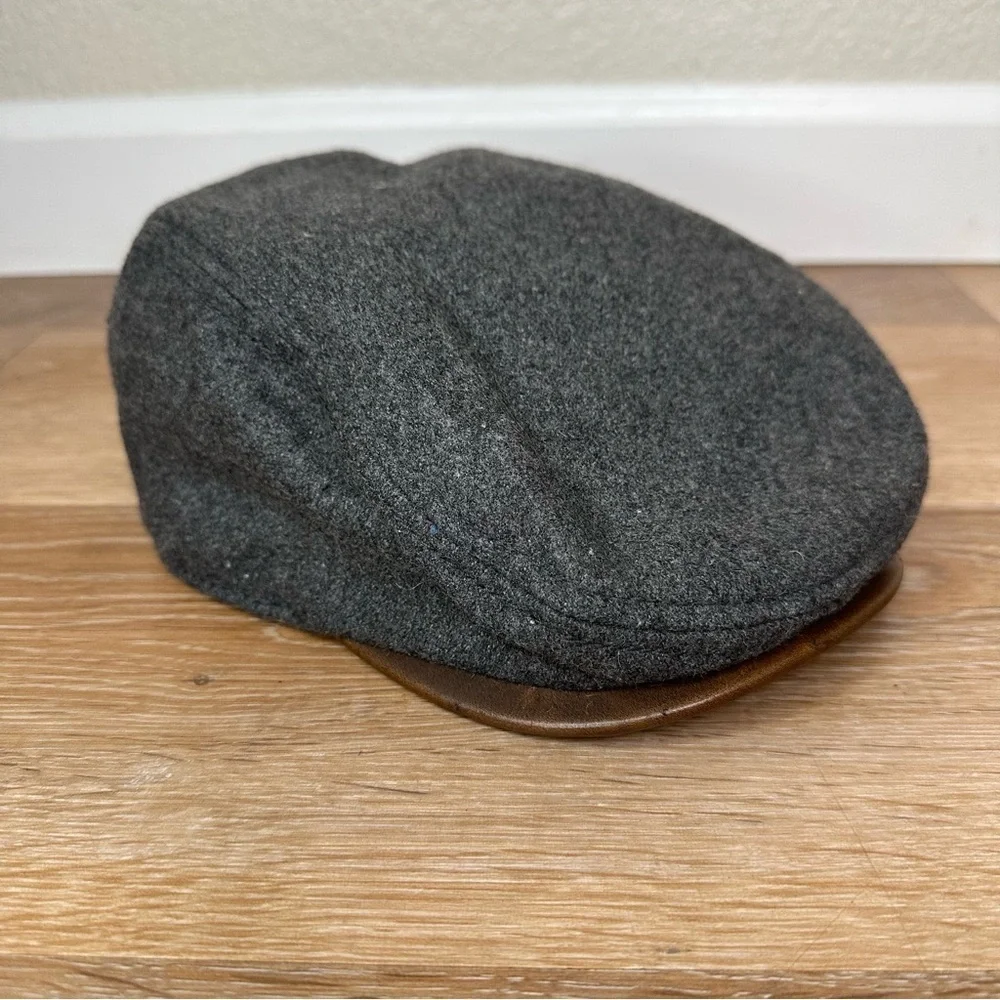 Gap Kids Wool Blend Dark Gray Paperboy Beret Hat, Size S/M